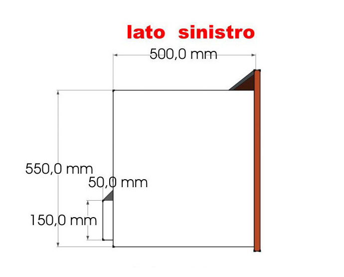 vista sinistra draghetto