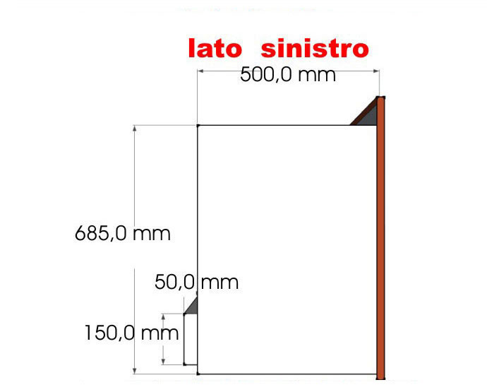 vista lato sinistro drago